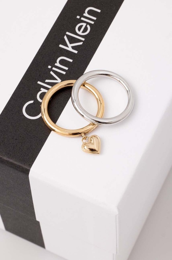 Akcesoria Calvin Klein pierścionki 2-pack 35000326C złoty
