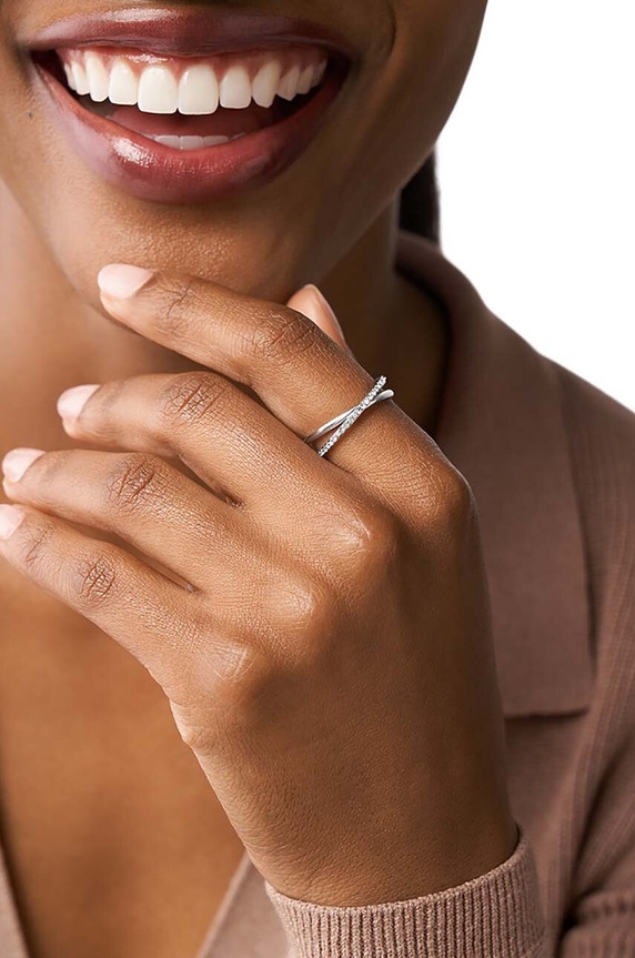 Akcesoria Fossil pierścionek JF04078040 srebrny