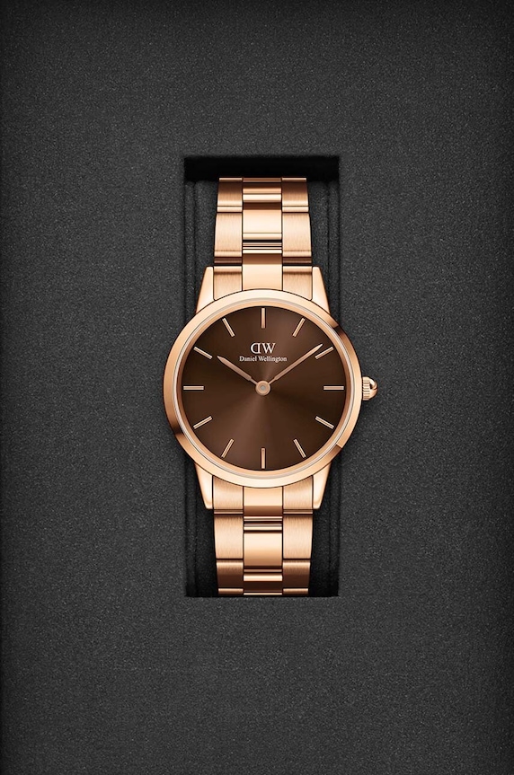 Daniel Wellington zegarek Iconic Link Amber 32 DW00100462 złoty AA00