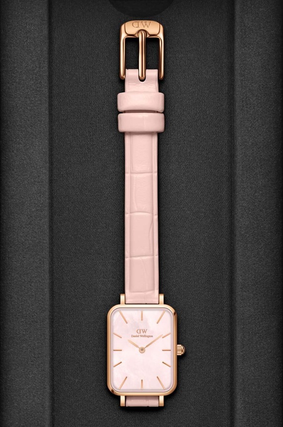 Αξεσουάρ Ρολόι Daniel Wellington Quadro 20X26 Pressed Rouge DW00100508 ροζ