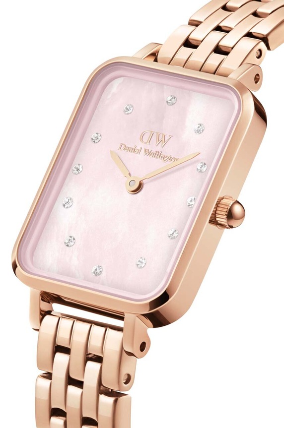 Ρολόι Daniel Wellington Quadro Lumine 20x26 Link DW00100621 χρυσαφί AA00