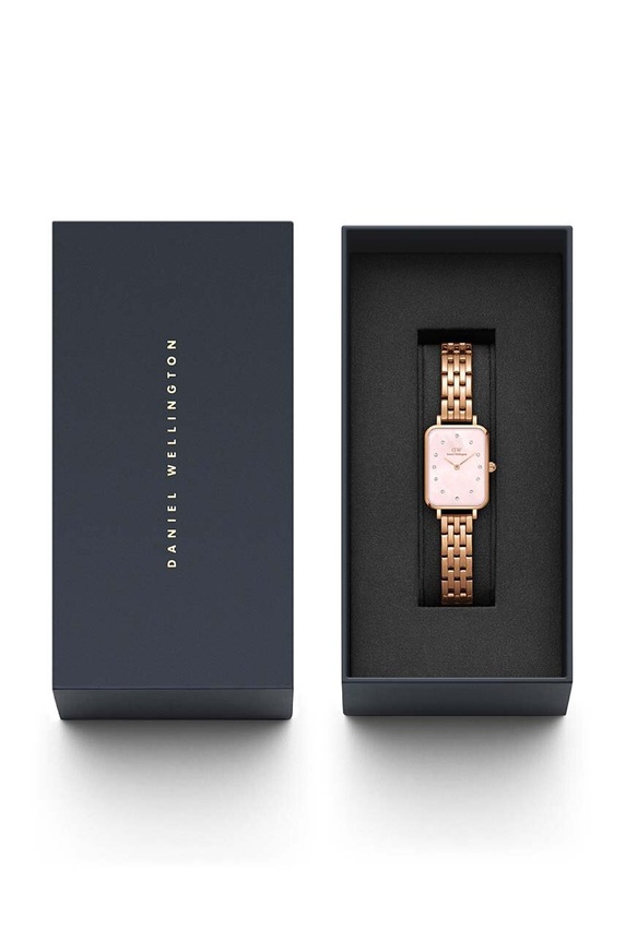Ρολόι Daniel Wellington Quadro Lumine 20x26 Link χρυσαφί DW00100621