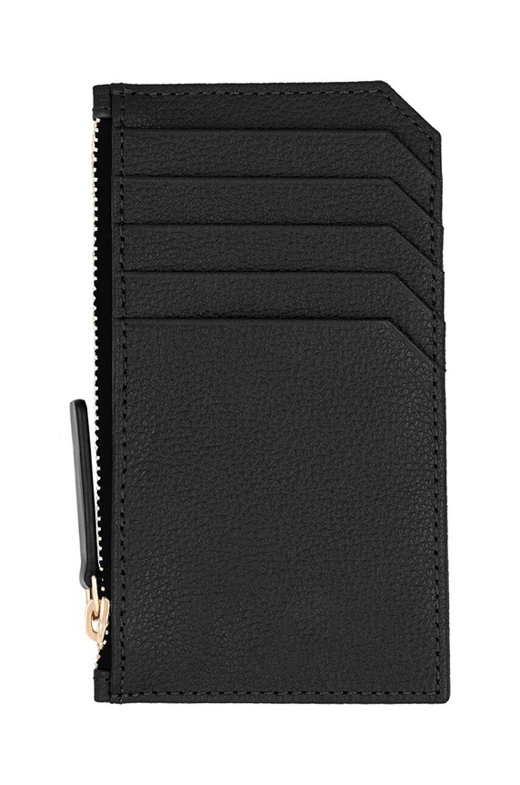 Lilou etui na karty skórzane CARHOL/BLACAL/PO czarny AA00