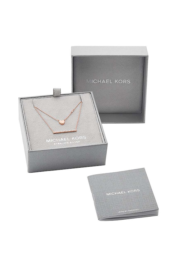Michael Kors naszyjnik srebrny różowy MKC1675CZ791