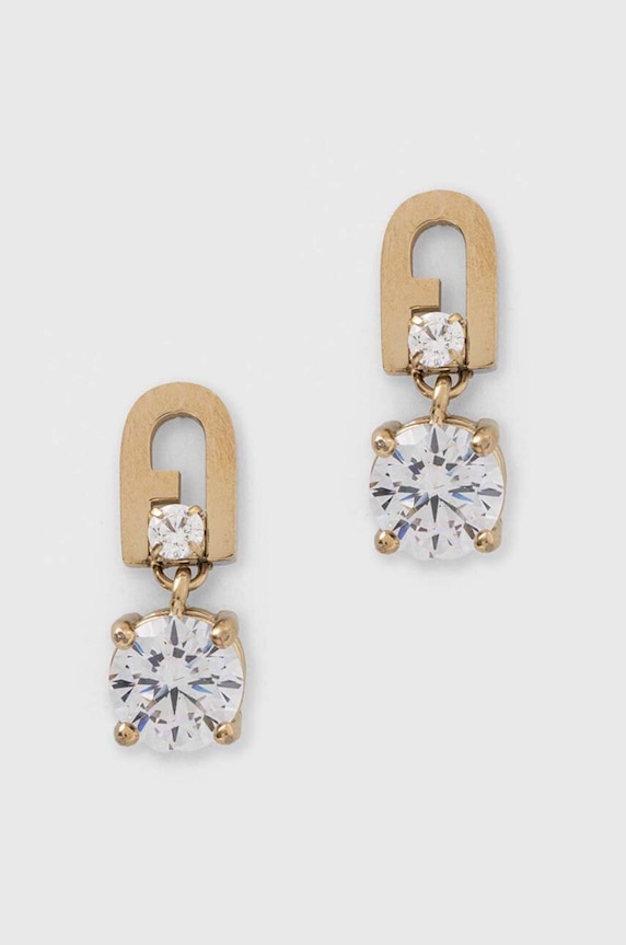 Náušnice Furla zirkonie zlatá FJ1004ETU