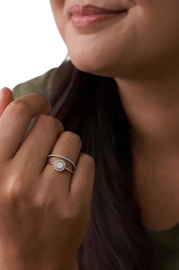 Δαχτυλίδια Fossil 2-pack κόκκινο JF02666791