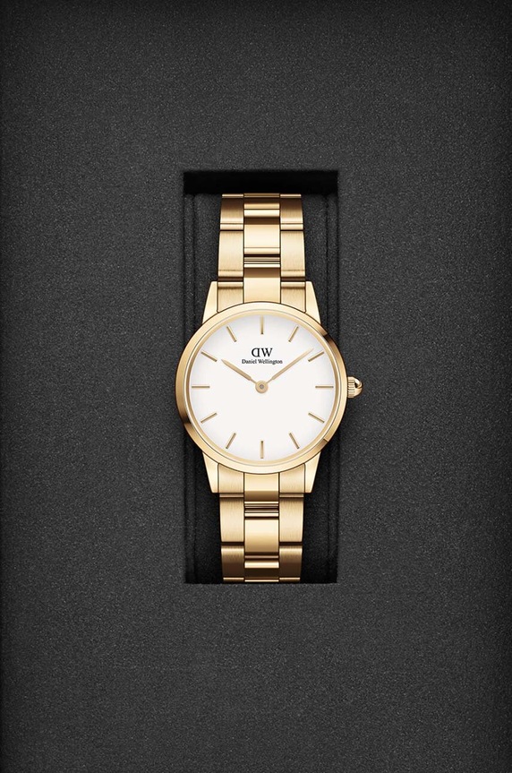 Hodinky Daniel Wellington Iconic Link White DW00100567 zlatá AA00