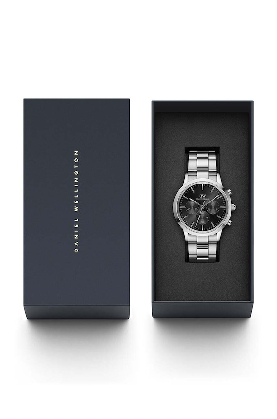 Ρολόι Daniel Wellington Iconic Chronograph ασημί DW00100645