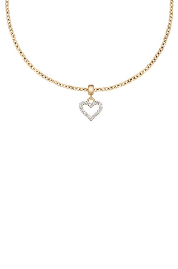 Daniel Wellington zawieszka z kryształków Charm Heart White Crystal DW00400432 złoty AA00