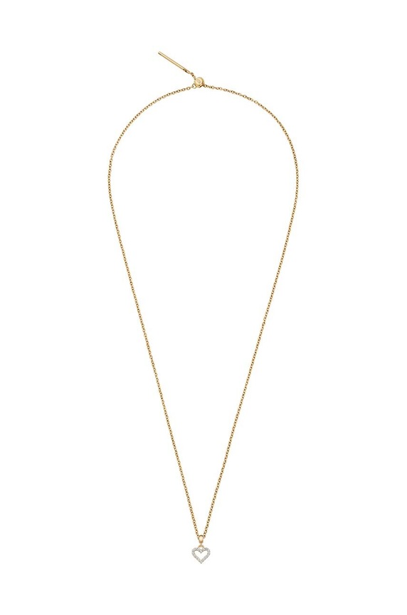 Daniel Wellington zawieszka z kryształków Charm Heart White Crystal złoty DW00400432