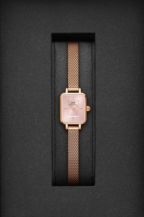 Accesorii Daniel Wellington ceas Quadro Mini Melrose Blush DW00100650 aur