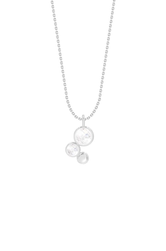 Postriebrený náhrdelník Lilou Sparkling postriebrené strieborná 209/40/LAN/15/SR
