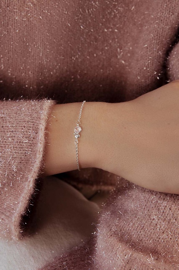 Akcesoria Lilou bransoletka damska posrebrzana 209/16/BR/16/SR srebrny