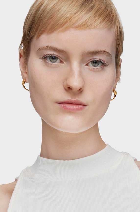 Tous kolczyki ze srebra pokrytego złotem Manifesto złoty 1004094900