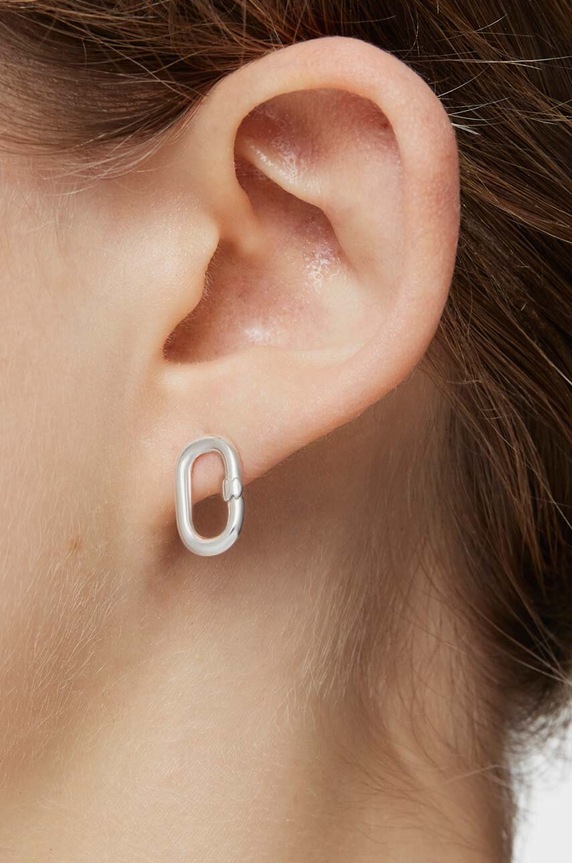 Srebrni uhani Tous Hold Oval 1004101300 srebrna