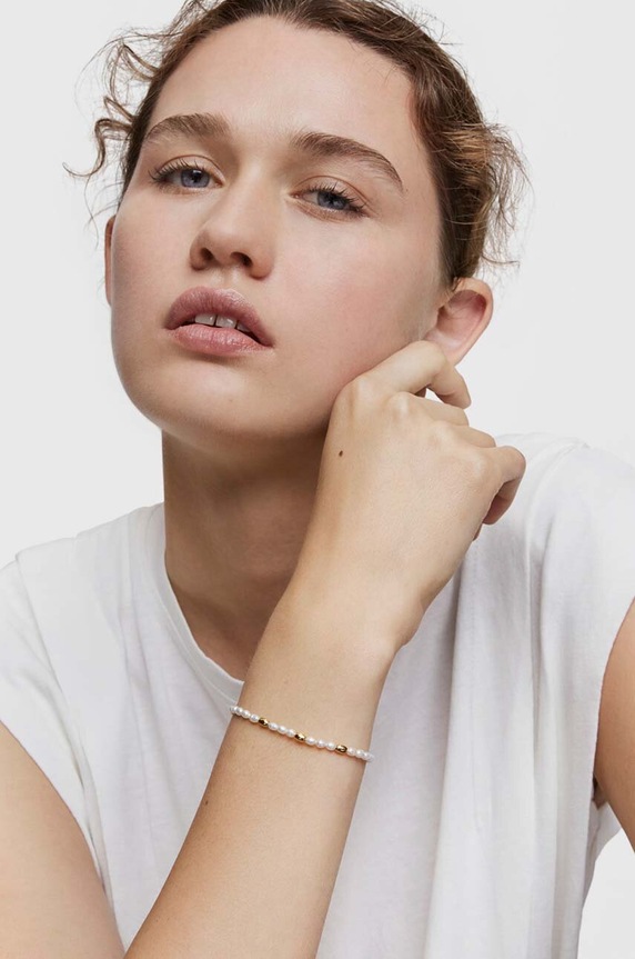 Pozlacený stříbrný náramek Tous zlatá 1004120800