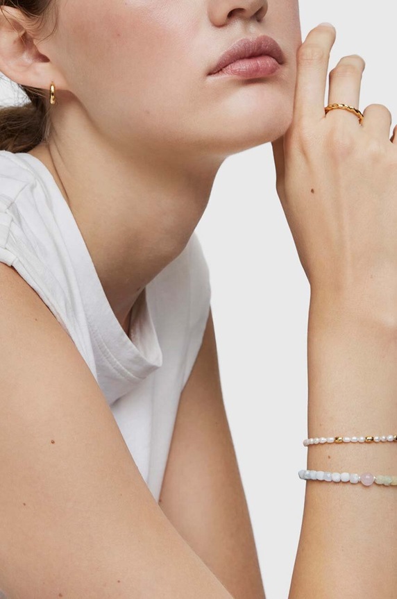 Pozlacený stříbrný náramek Tous 1004120800 zlatá