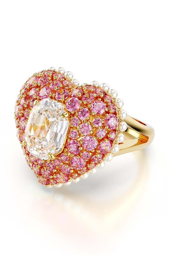 Swarovski pierścionek HYPERBOLA cyrkonia różowy 5690057