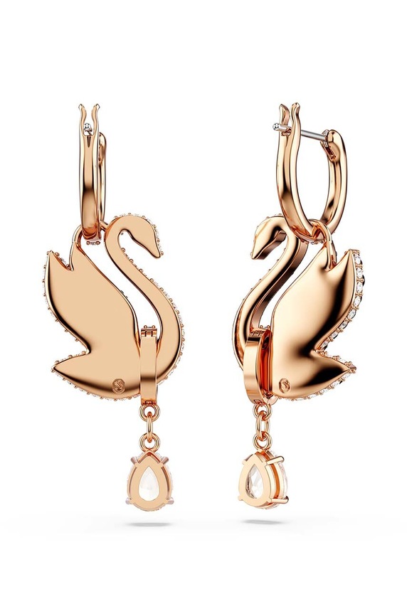 Swarovski cercei Swan negru 5678047