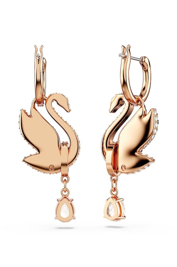 Swarovski cercei Swan negru 5678047