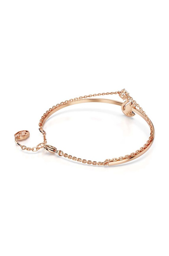 Swarovski bransoletka Swan złoty 5688248
