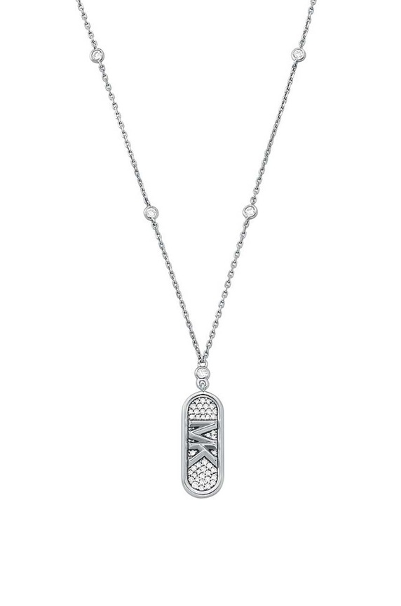 Ασημένιο κολιέ Michael Kors ασήμι ασημί MKC1729CZ040