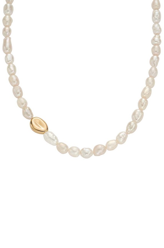 Κολιέ Skagen φυσική πέτρα χρυσαφί SKJ1824710