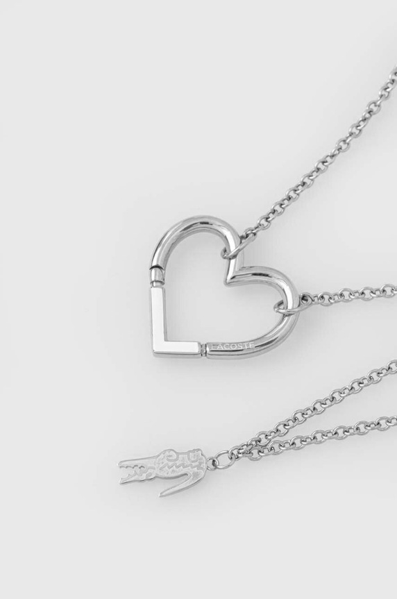 Accesorii Lacoste colier 2040328 argintiu