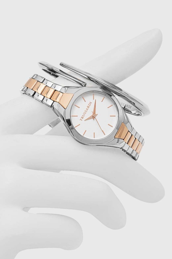 Ρολόι και βραχιόλι Trussardi R2453159503 ασημί AA00