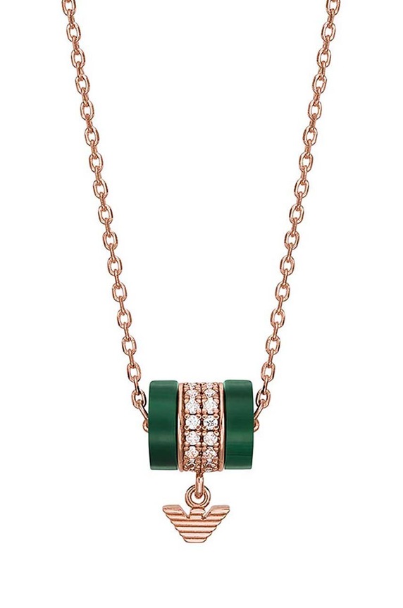 Srebrna ogrlica prevučena zlatom Emporio Armani EG3569221 zlatna AA00