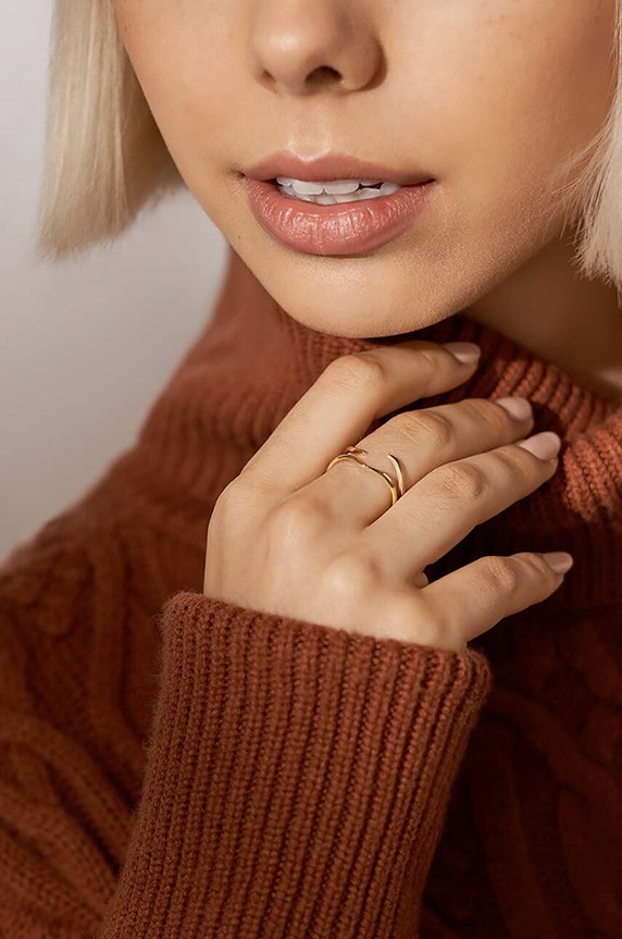 Akcesoria Skagen pierścionek SKJ1788710 złoty