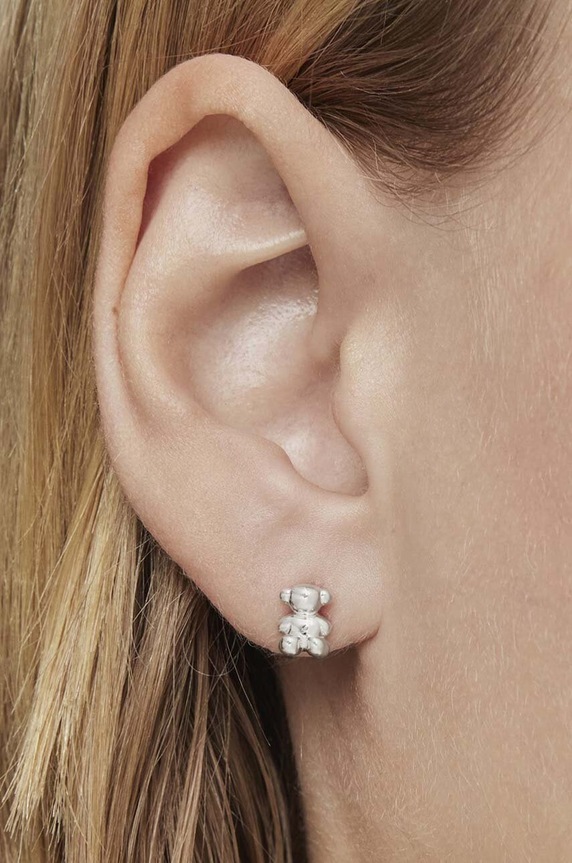 Ασημένια σκουλαρίκια Tous Bold Bear ασημί 1004195300