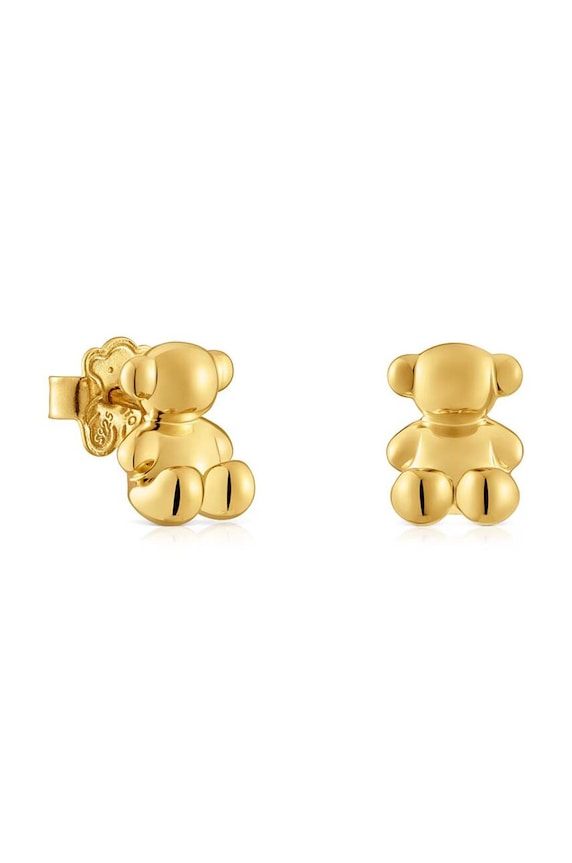 Ασημένια επιχρυσωμένα σκουλαρίκια Tous Bold Bear επιχρυσωμένο χρυσαφί 1004195400