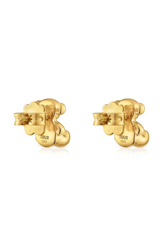 Akcesoria Tous kolczyki ze srebra pokrytego złotem Bold Bear 1004195400 złoty