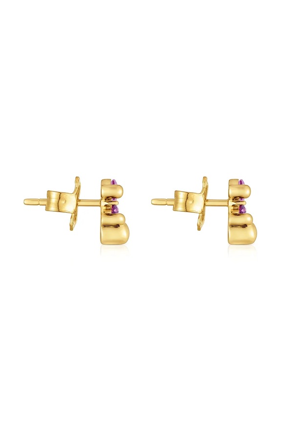 Tous cercei din argint placat cu aur Bold Bear Lab 1004255300 argintiu AA00