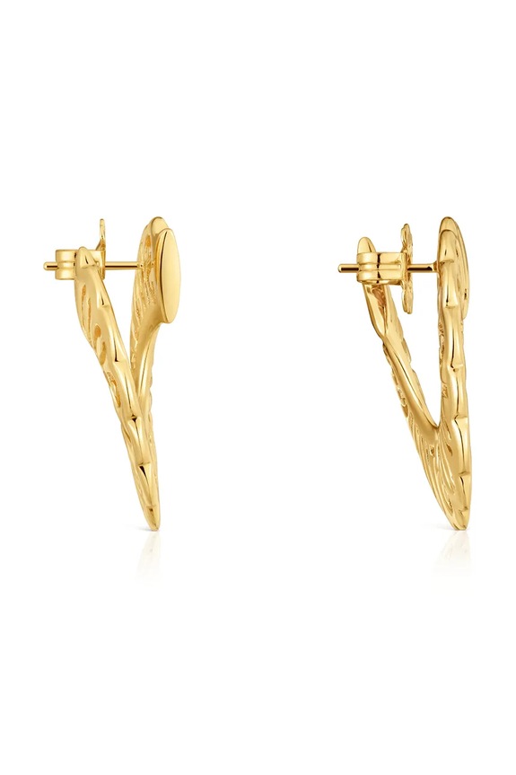 Ασημένια επιχρυσωμένα σκουλαρίκια Tous Miranda 1004249000 χρυσαφί AA00