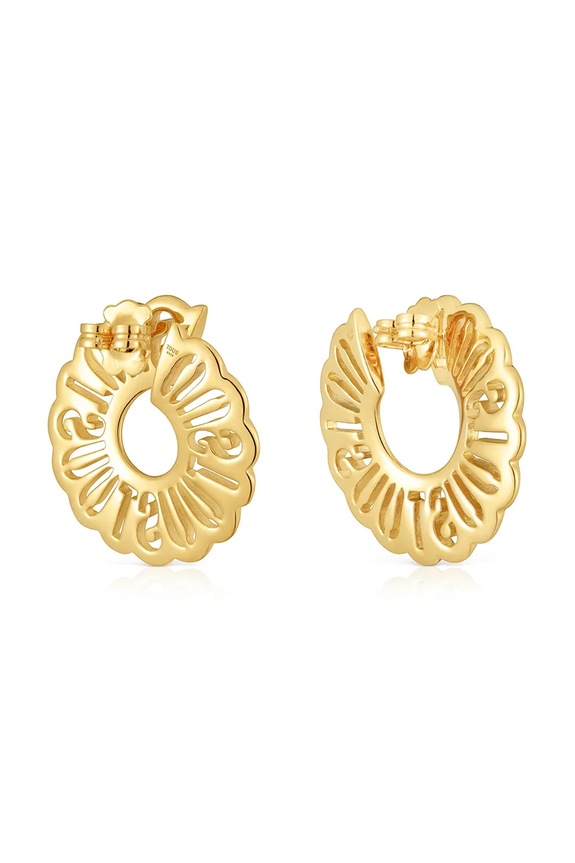 Αξεσουάρ Ασημένια επιχρυσωμένα σκουλαρίκια Tous Miranda 1004249000 χρυσαφί