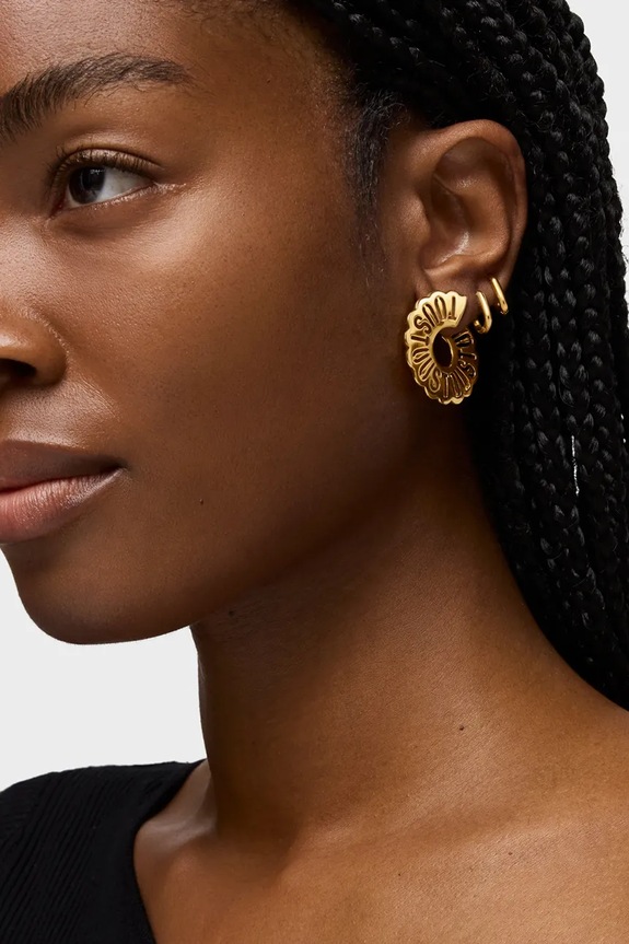 Ασημένια επιχρυσωμένα σκουλαρίκια Tous Miranda 1004249000 χρυσαφί