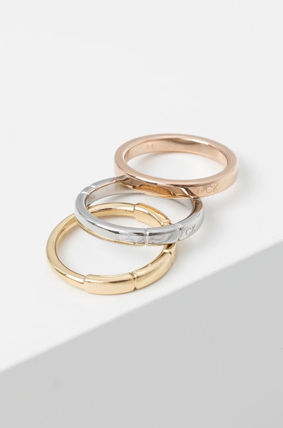 Calvin Klein pierścionki 3-pack 35000458 srebrny AA00