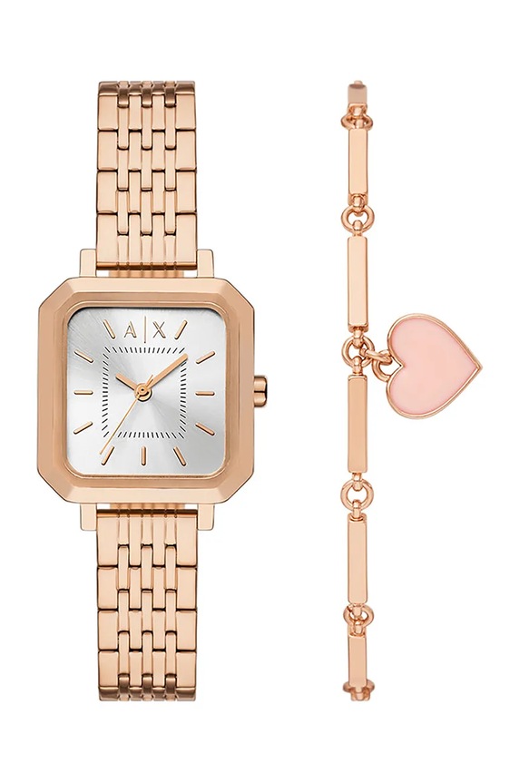Armani Exchange karóra és karkötő arany AX7164SET