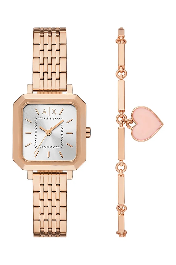 Armani Exchange karóra és karkötő arany AX7164SET