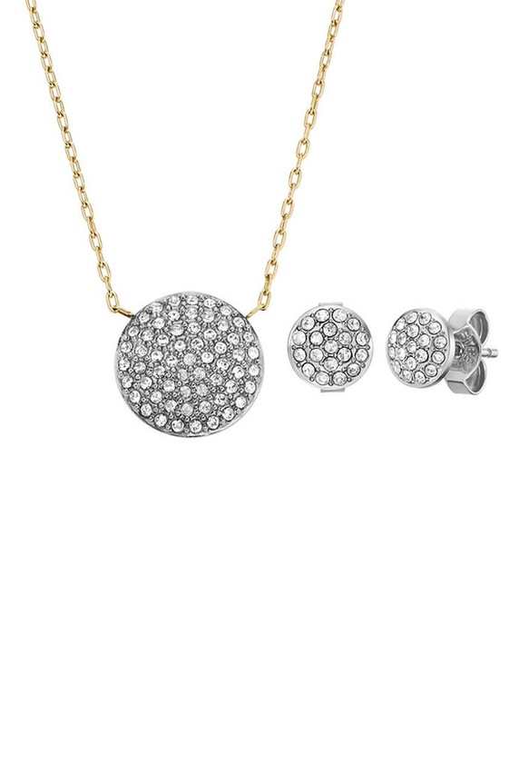 Náhrdelník a náušnice Fossil zirkón viacfarebná JF04815SET