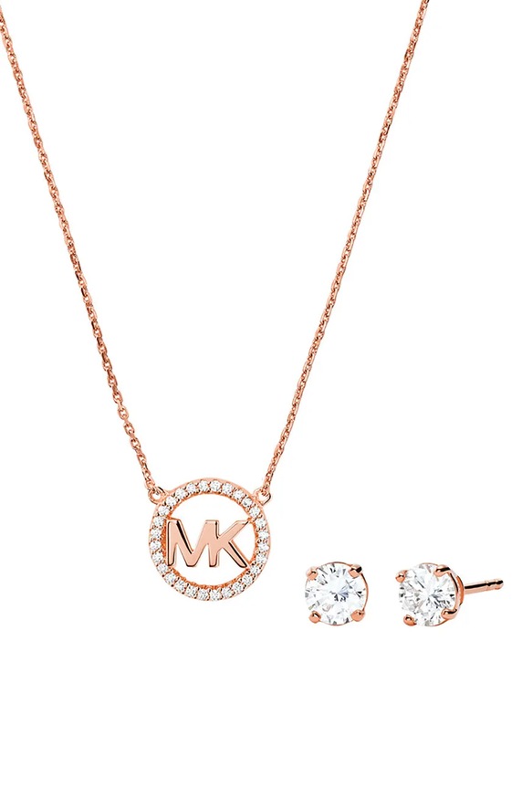 Michael Kors naszyjnik i kolczyki ze srebra pokrytego złotem srebro złoty MKC1260AN791