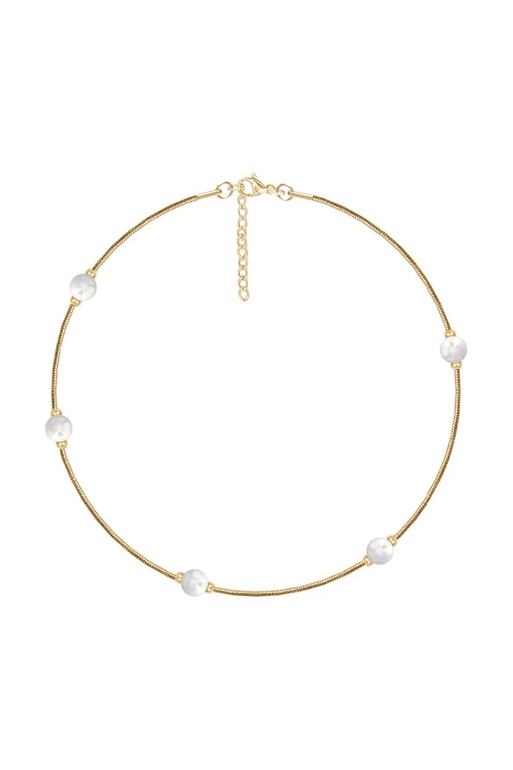 Επιχρυσωμένο βραχιόλι Lilou Pearls επιχρυσωμένο χρυσαφί 222/160/BRA/PEB/PO