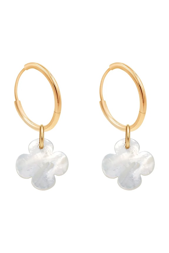Lilou orecchini placcati oro pietra naturale oro A03/MARKET/ANS/240
