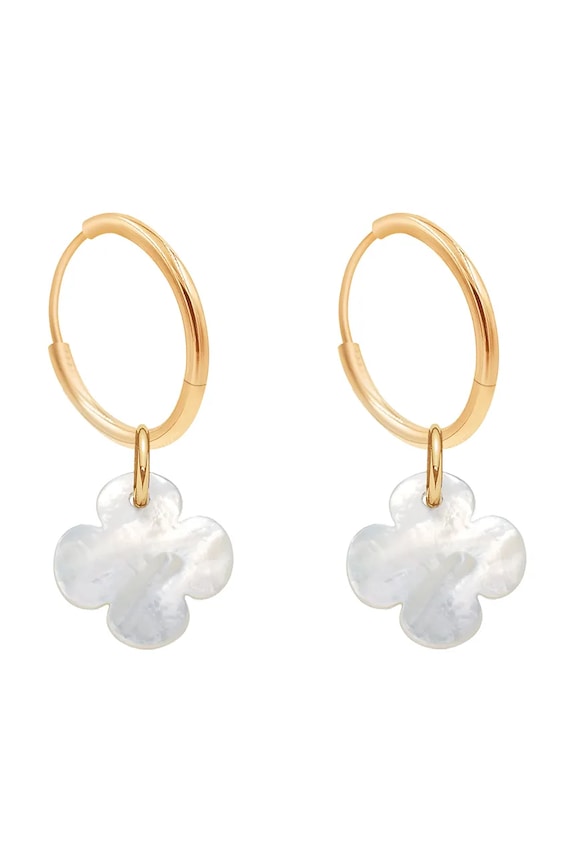 Lilou orecchini placcati oro pietra naturale oro A03/MARKET/ANS/240