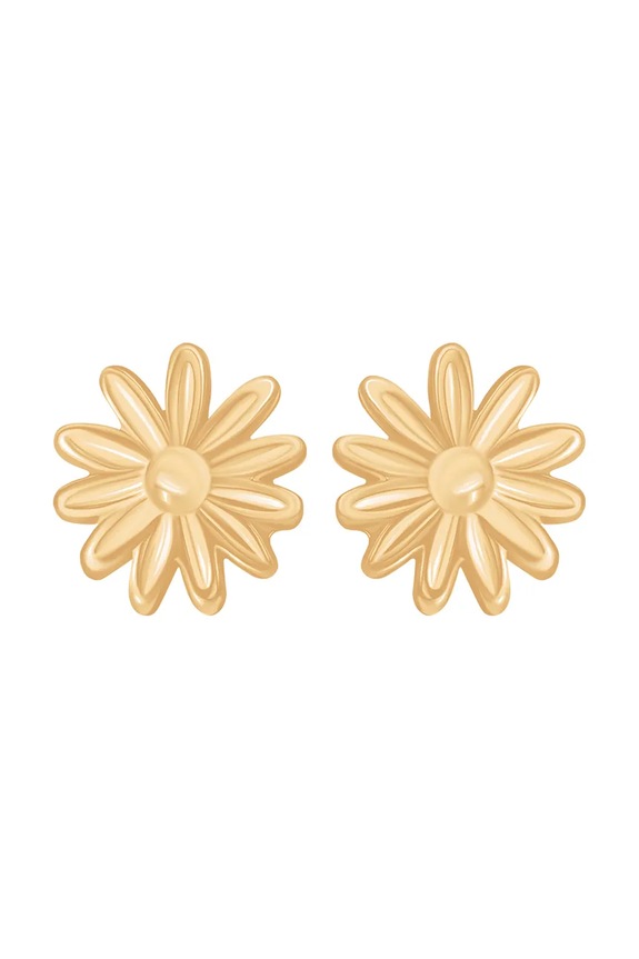 Επιχρυσωμένα σκουλαρίκια Lilou Flowers χρυσαφί 125/6/KOL/E/PO