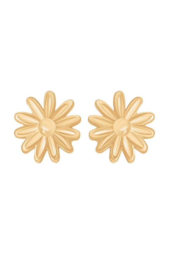 Επιχρυσωμένα σκουλαρίκια Lilou Flowers χρυσαφί 125/6/KOL/E/PO
