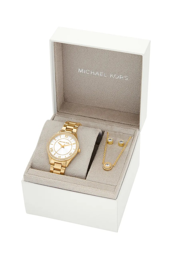 Sat, ogrlica i naušnice Michael Kors LAURYN MK4849SET zlatna