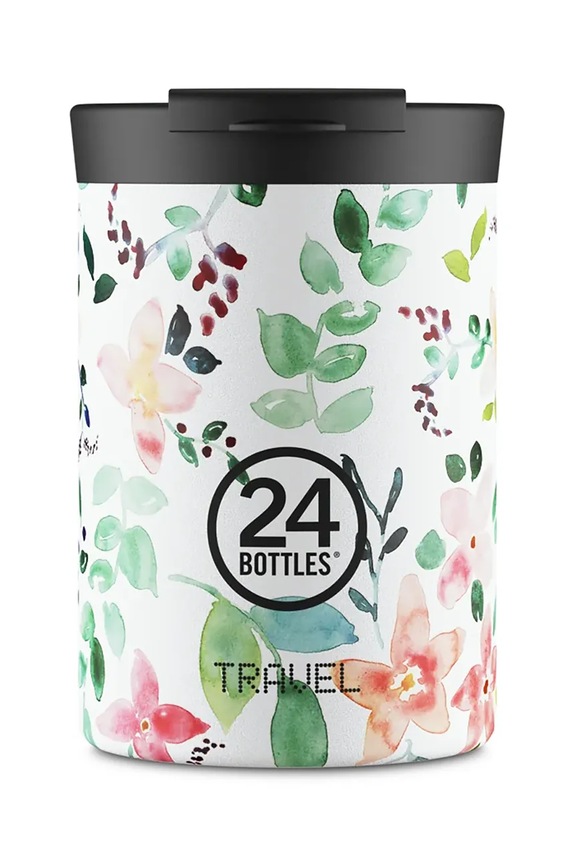 Ισοθερμική κούπα 24bottles Travel Tumbler 350 ml Little Buds λευκό Travel.350.LittleBuds